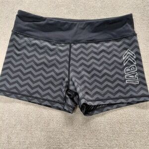 IAB MFG Active Shorts Black Chevron All Over Print Shortie Womens Sz MEDIUM 8